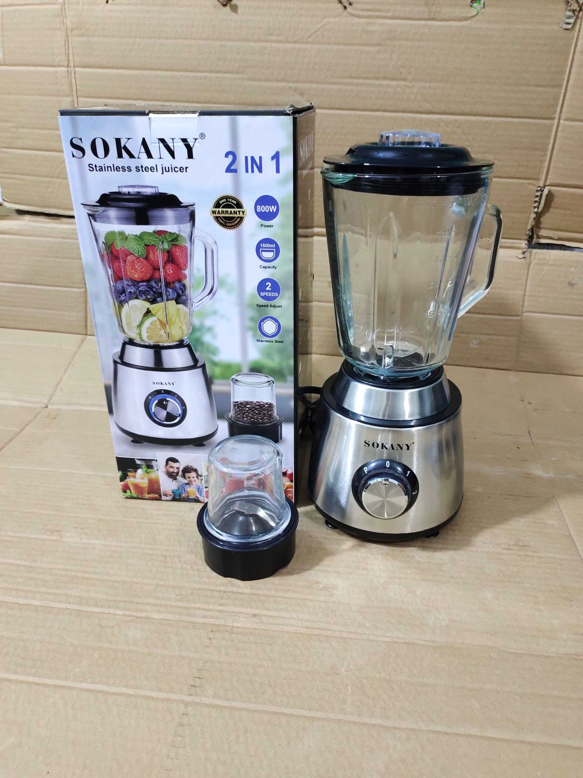 Sokany 2in1 Juicer Mixer & Grinder