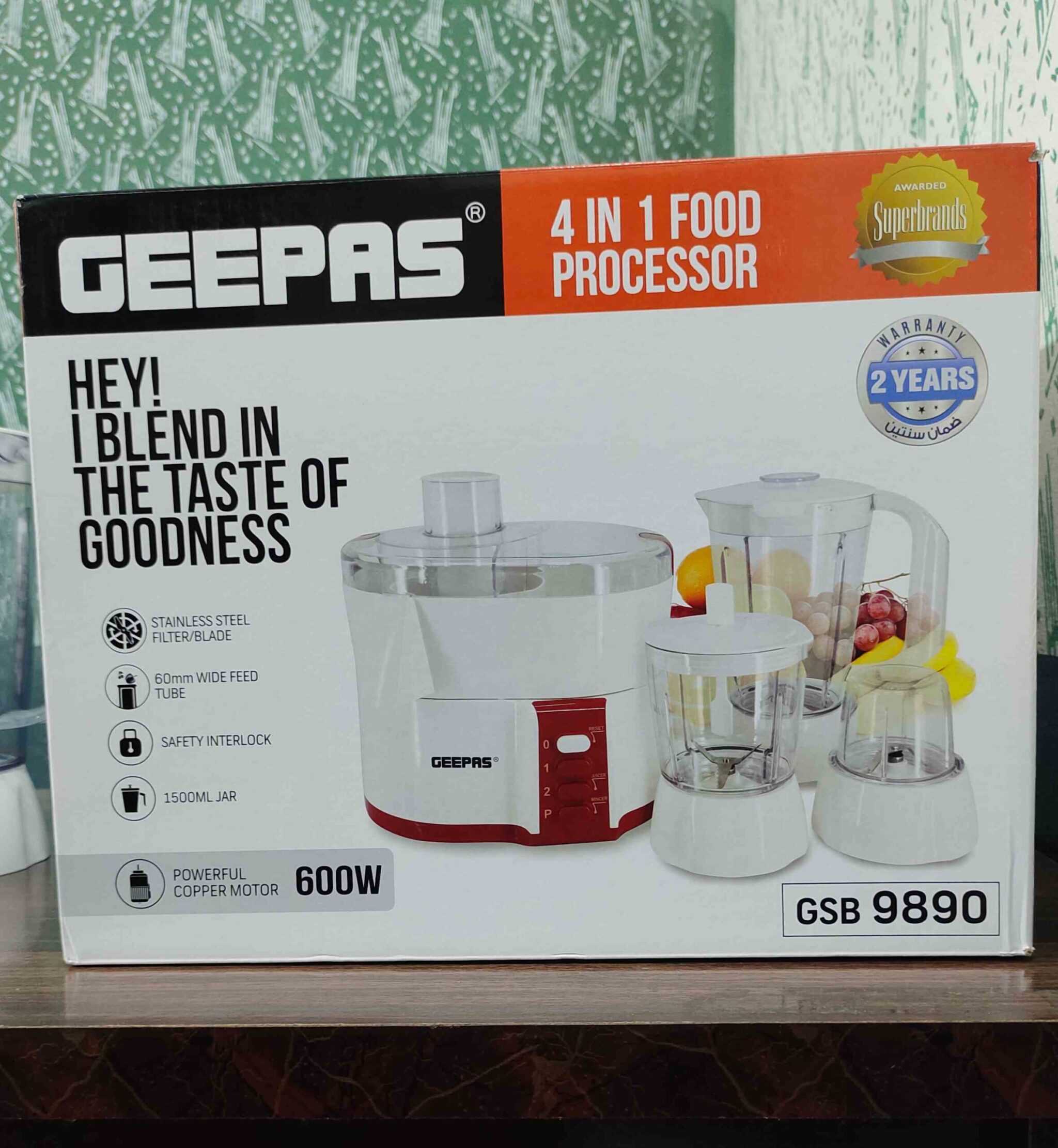 Geepas 4in1 Food Processor