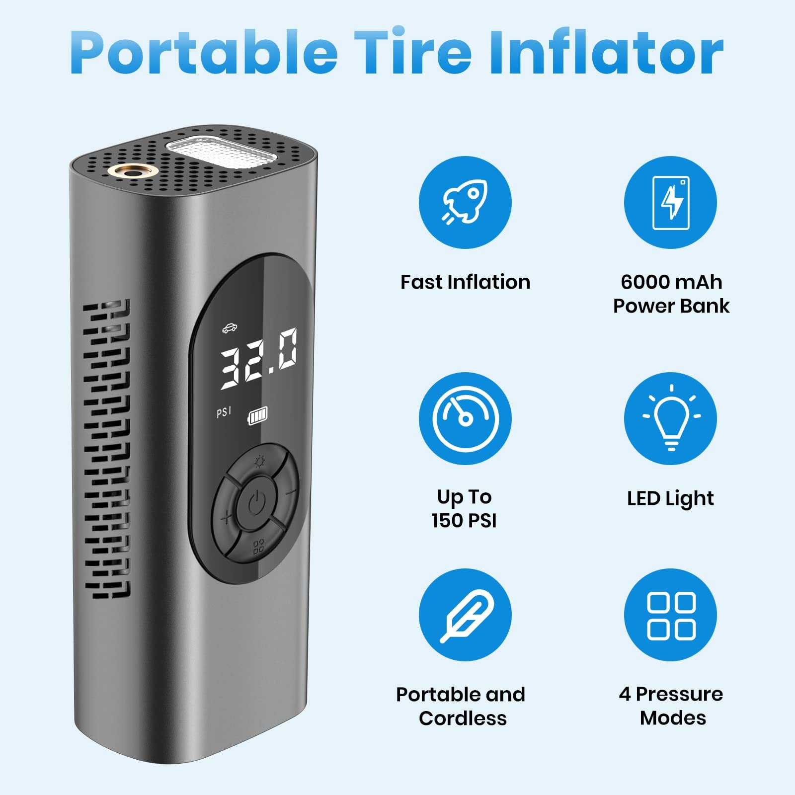 Rechargeable Wireless Car Air Pump