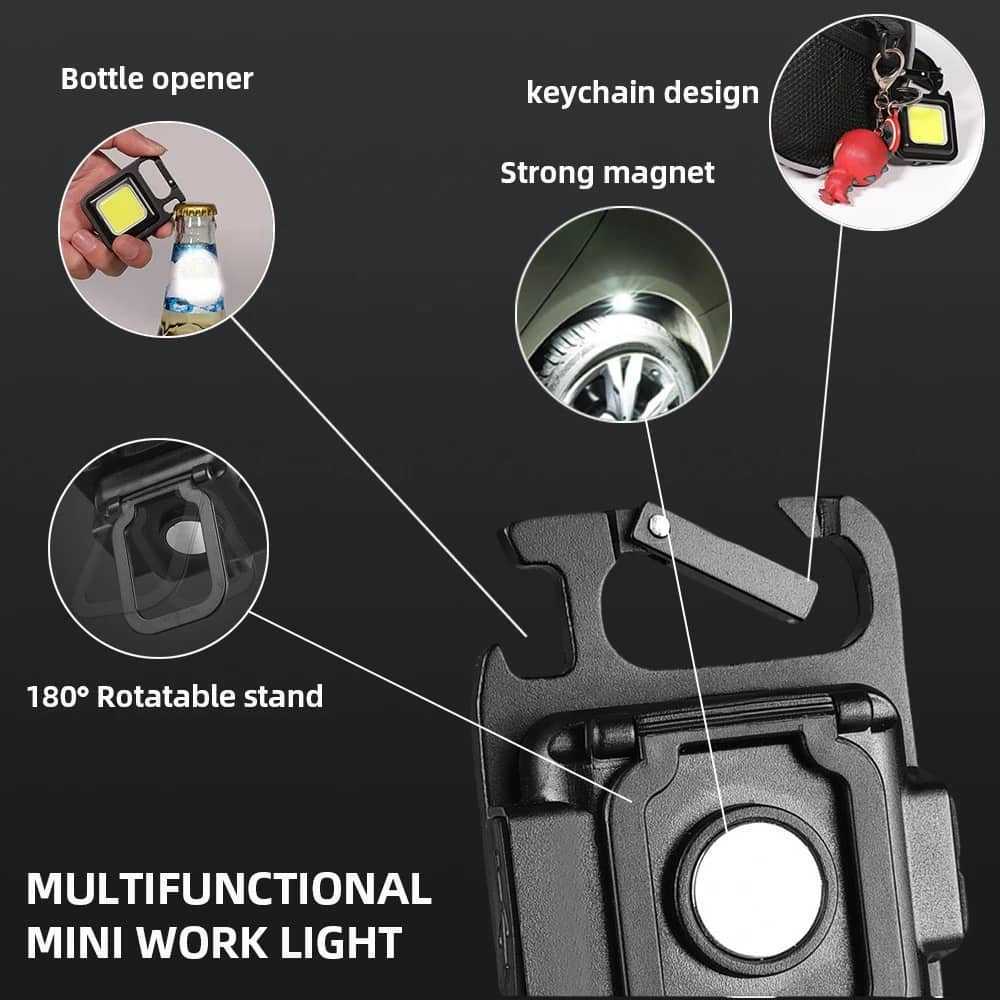 6in1 Mini COB Keychain Light