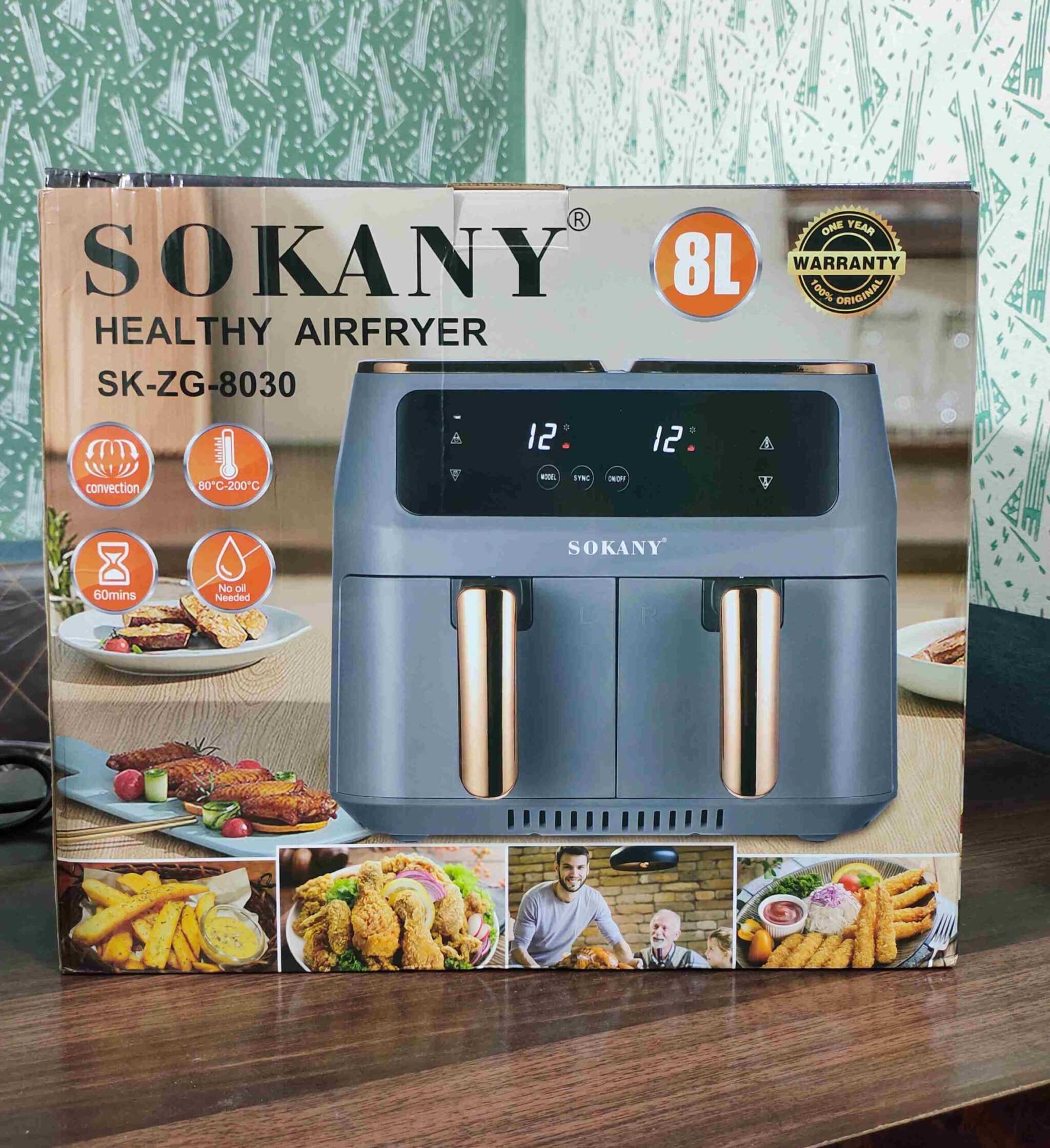 Sokany Dual Zones 8L Digital Air Fryer