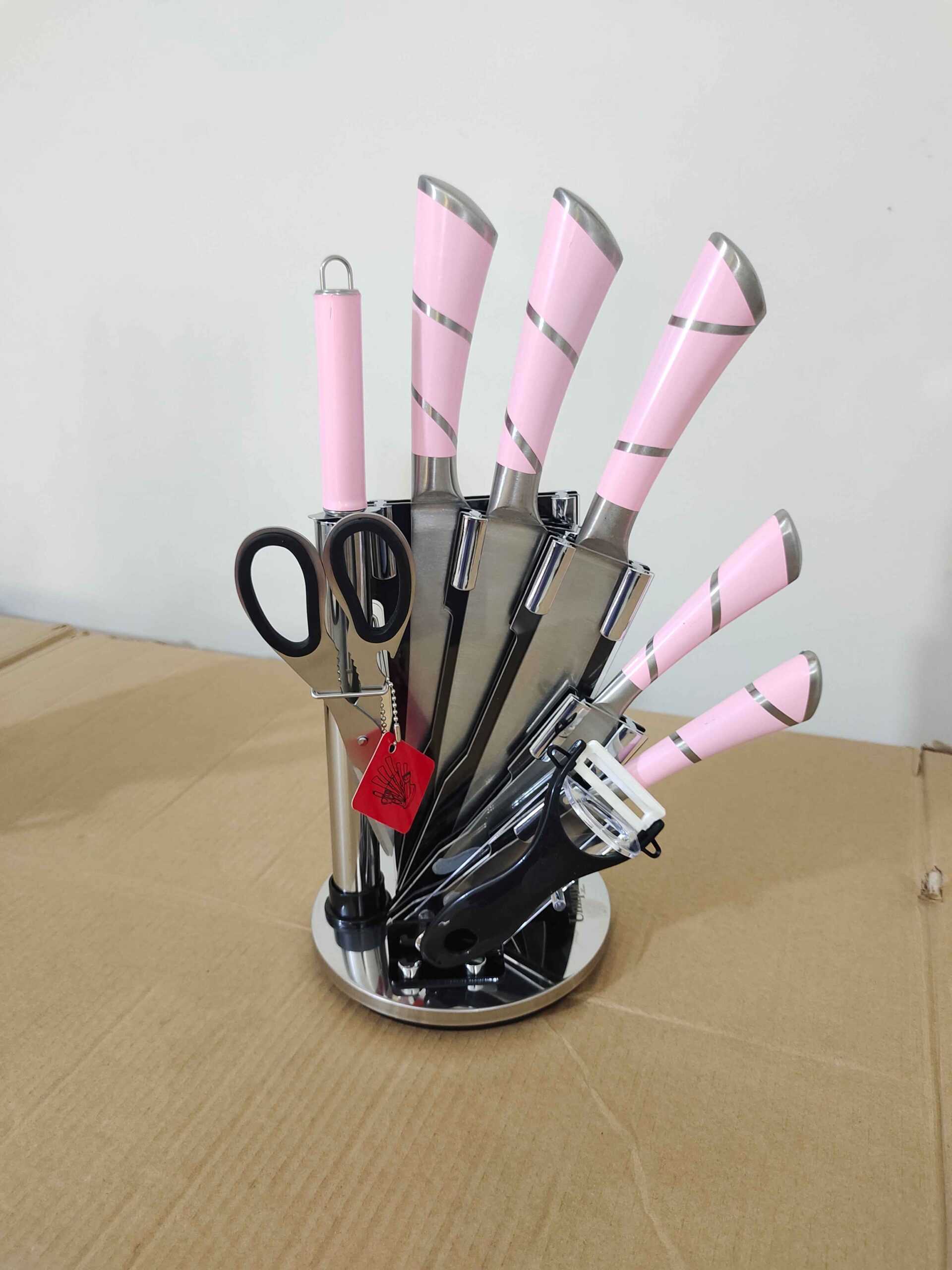 Premium Quality 9PCs Knives Set With Stand