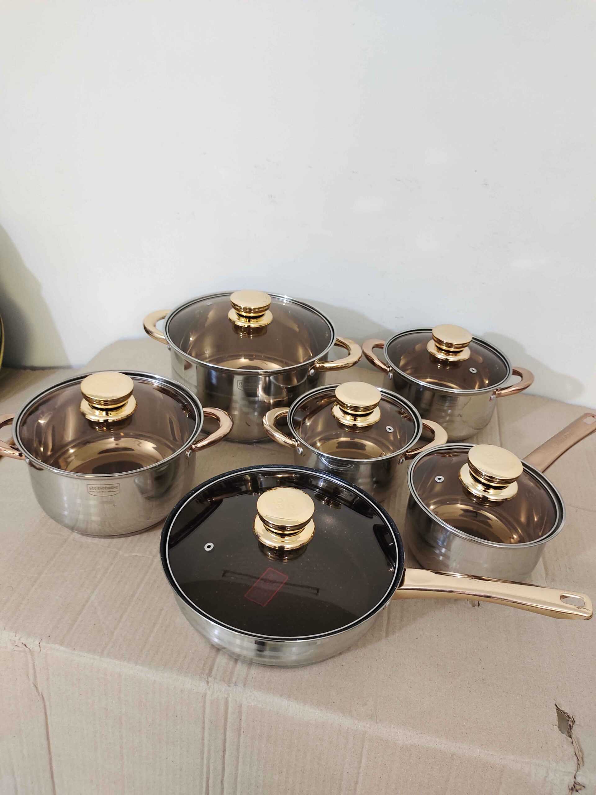 German 12pcs Stainless Steel Cookware Set