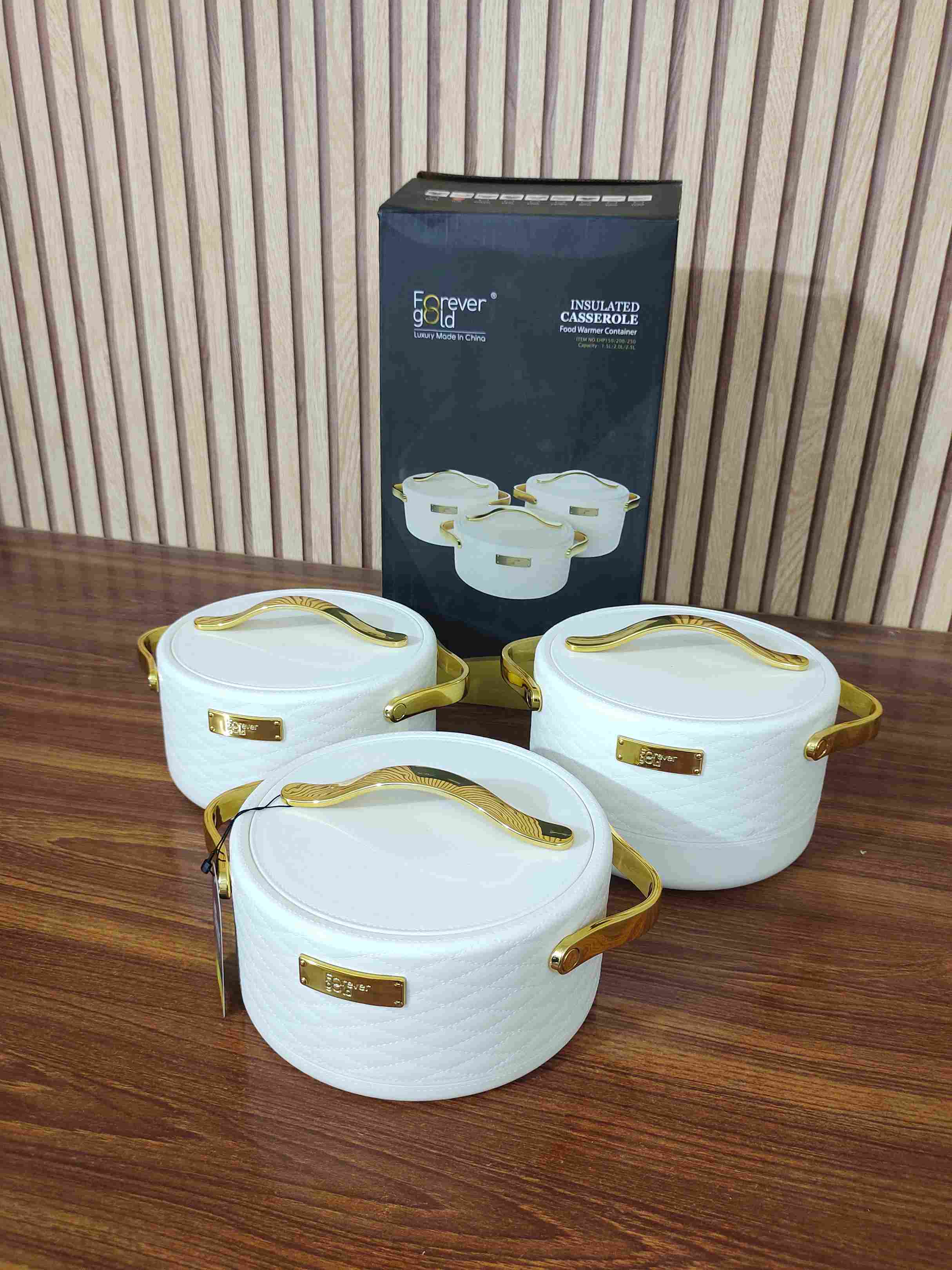 Forever Gold Luxury 3 Pieces Plastic Hot Pot Set