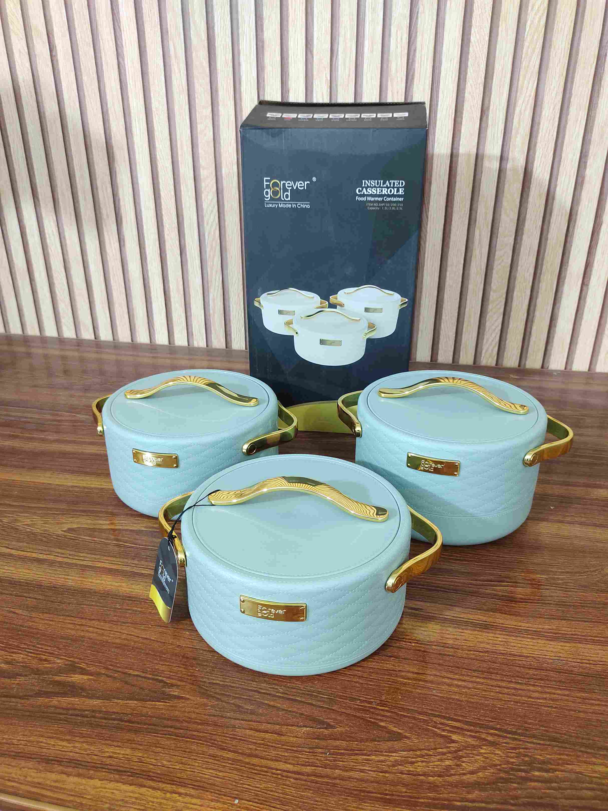 Forever Gold Luxury 3 Pieces Plastic Hot Pot Set