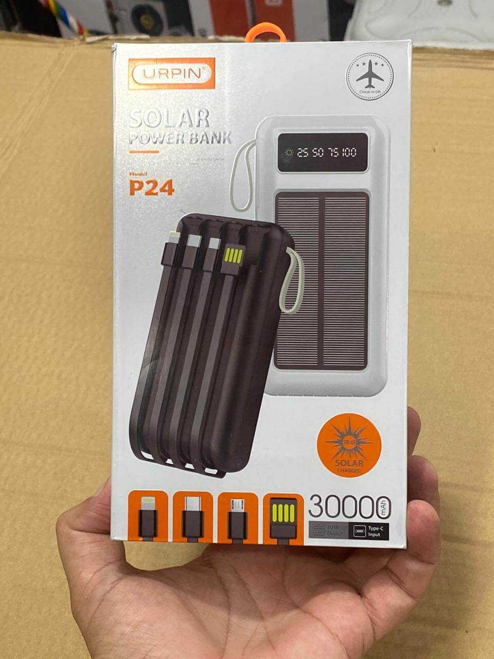 URPIN Solar Power bank 30000 MAH