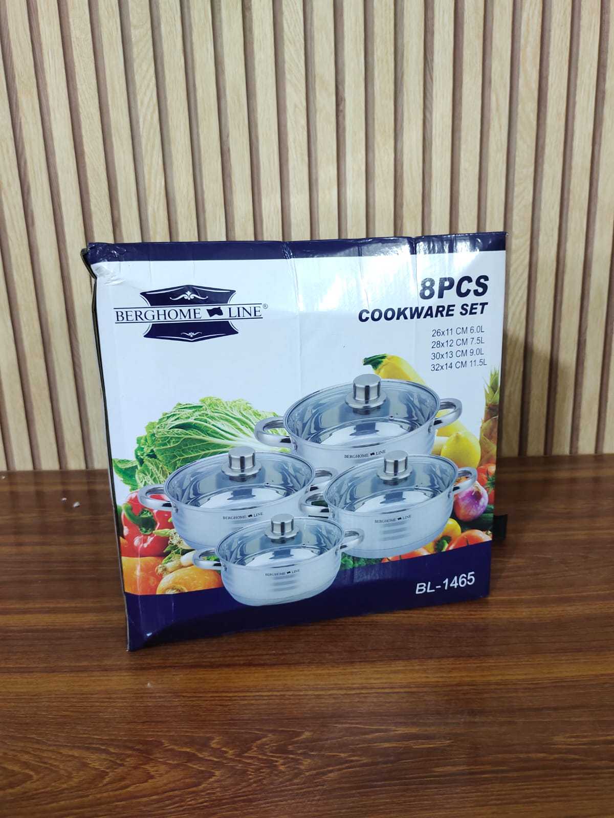 BergHome 8pcs Stainless Steel Cookware Set