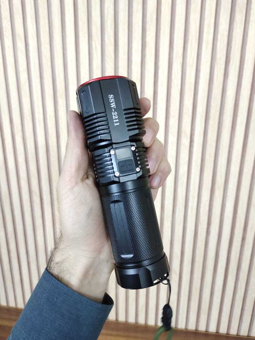 1Km Range Powerful Torch with Power Bank