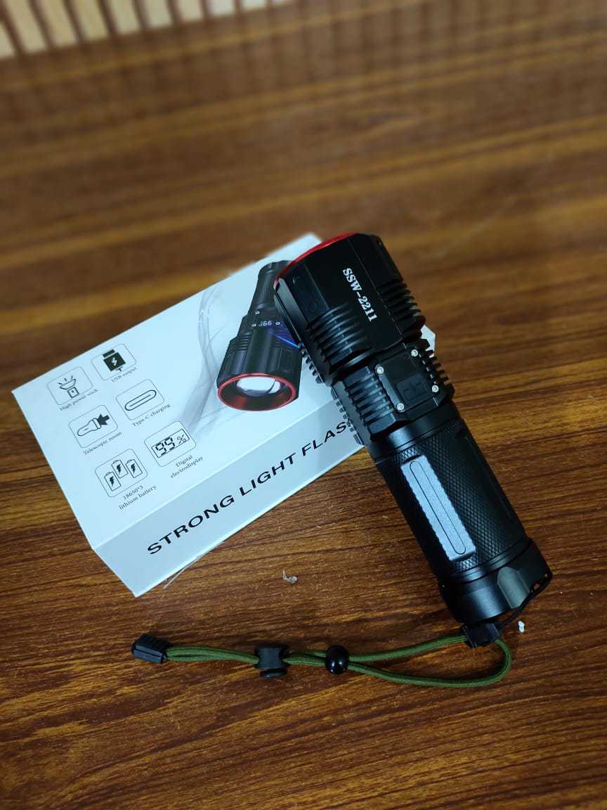 1Km Range Powerful Torch with Power Bank