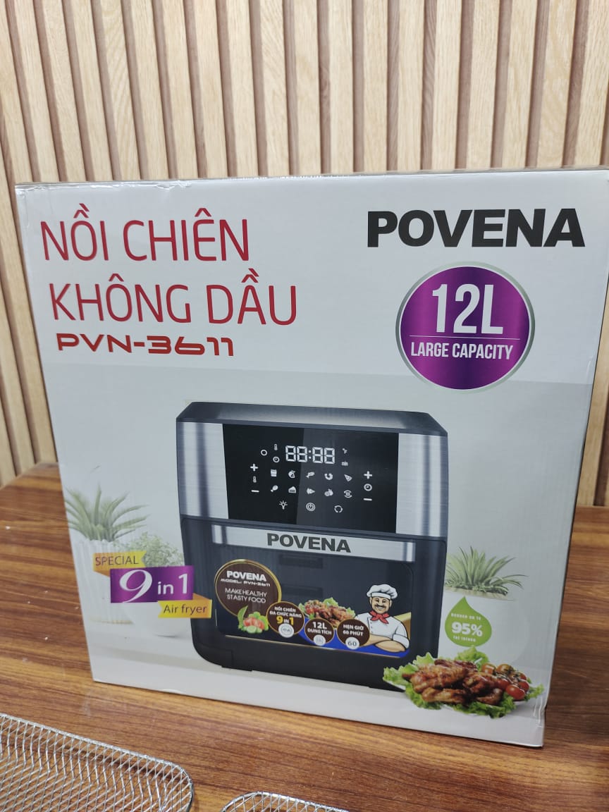 Povena 2in1 Air Fryer & Oven 12L