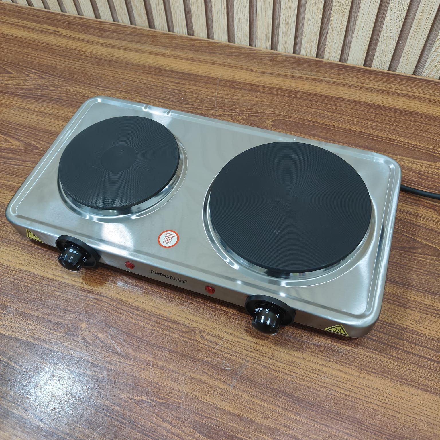 Double Burner Electric Hotplate Stainless Steel