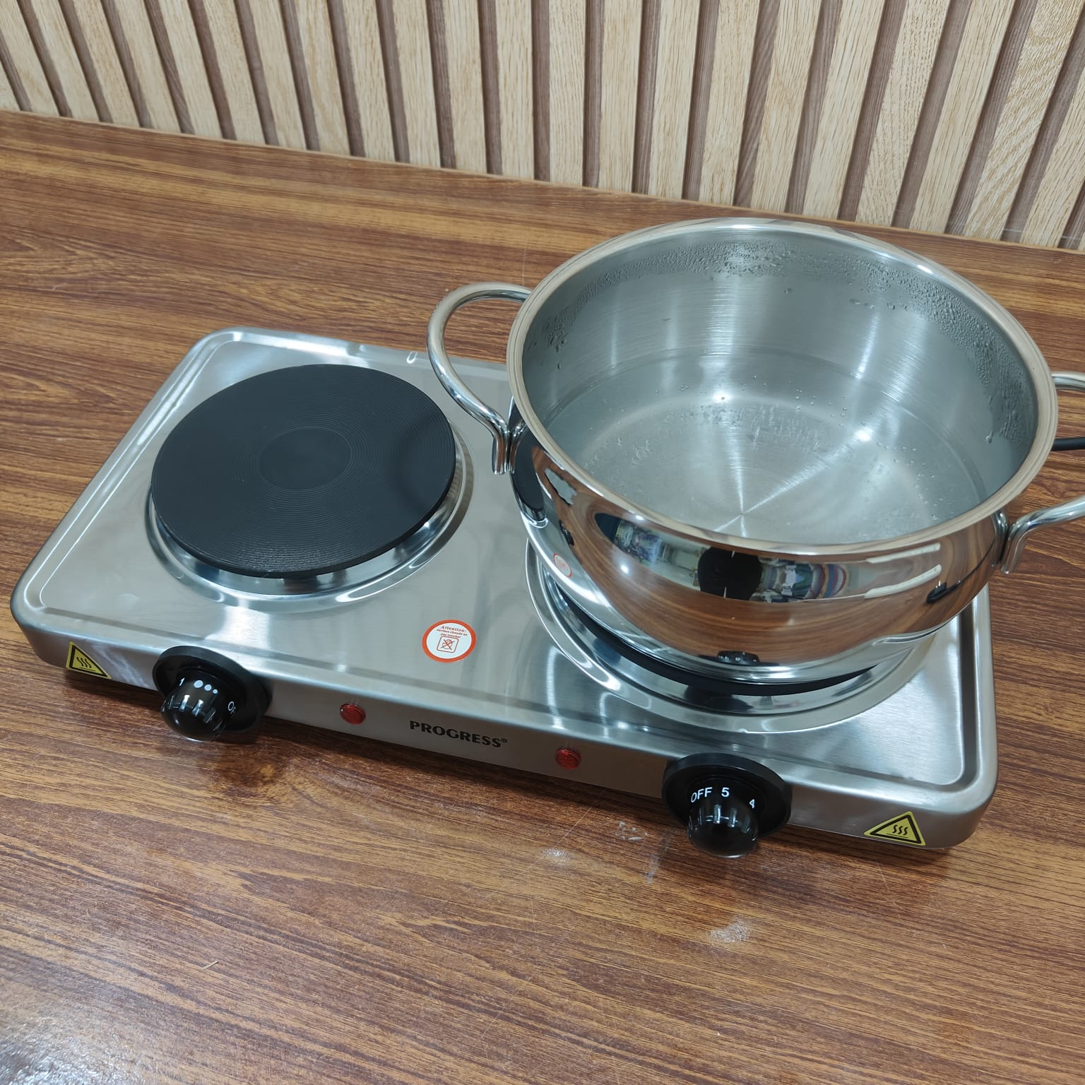 Double Burner Electric Hotplate Stainless Steel