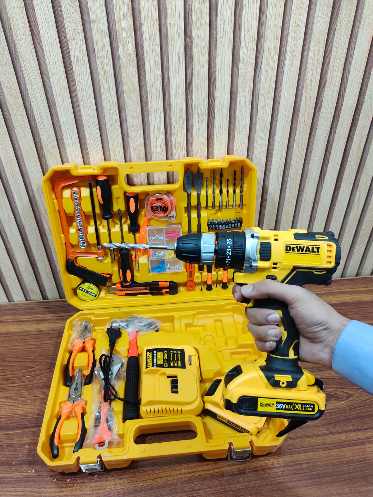 36V Lot Imported 117 Pieces Powerful Drill Tools Box